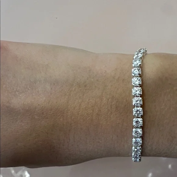 Sparkling Bold Tennis Bracelet - Sterling Silver - Picture 4 of 6